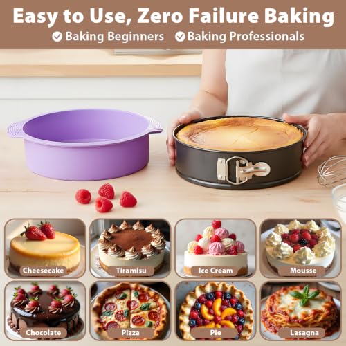 Springform Pan 9 Inch Nonstick Cheesecake Pan with Protector