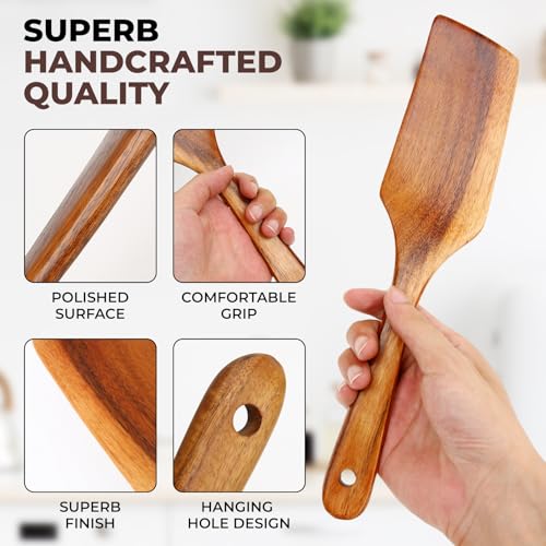 Premium Teak Wood Spatula Set