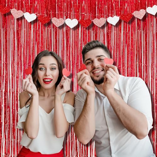 Red Streamers Party Backdrop (2 Count)