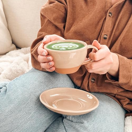 Mora Ceramic Latte Art Mug With Saucer