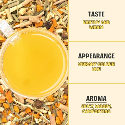 Turmeric Ashwagandha Herbal Tea Loose Leaf (7.05 Ounce)