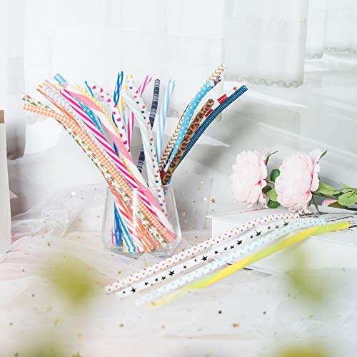 50 Pack Bent Reusable Straws