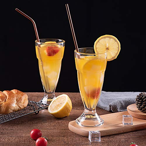 Rose Gold Metal Straws (4 Count)