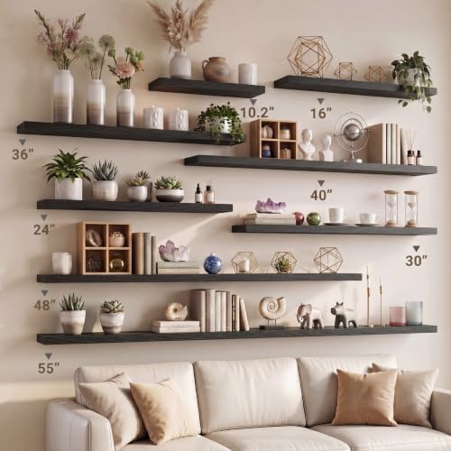 10 Inch Deep Floating Shelves 40” Set of 2 (2 Count)