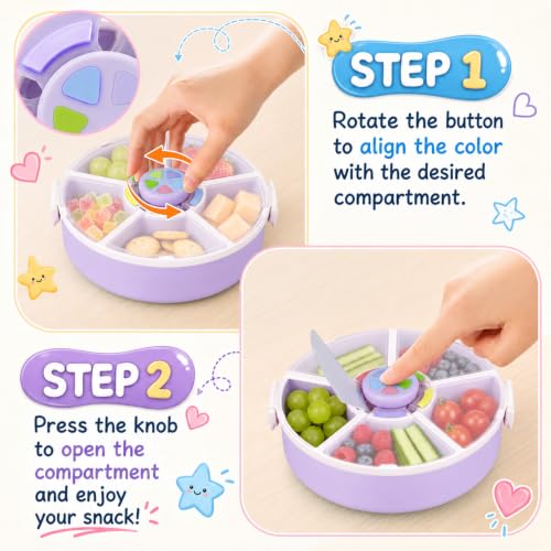 Kids' Rotating Snack Container Set