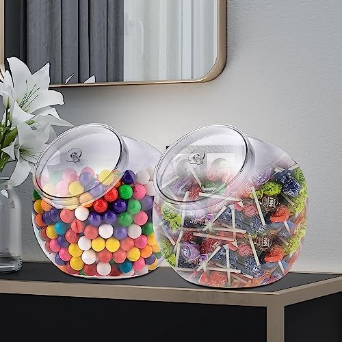Clear Slanted Plastic Storage Jar with Lid