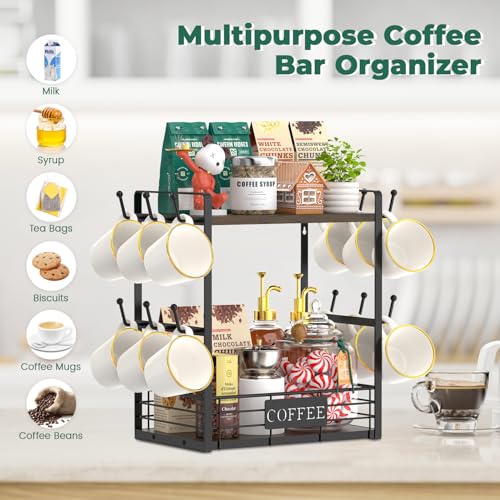 Coffee Mug Cup Holder Tree Bar Station Organizer