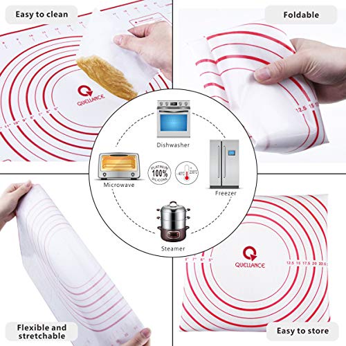Stainless Steel Rolling Pin & Baking Mat Set with Adjustable Thickness Ring