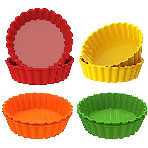 Silicone Mini Tart Pan 4 Inch Non (8 Count)