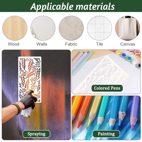 18Pcs Stencils for Crafts Painting