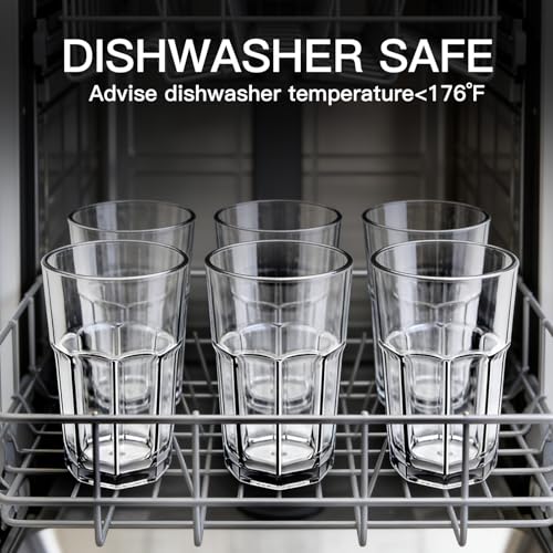 Shatterproof Plastic Glasses (6 Count)
