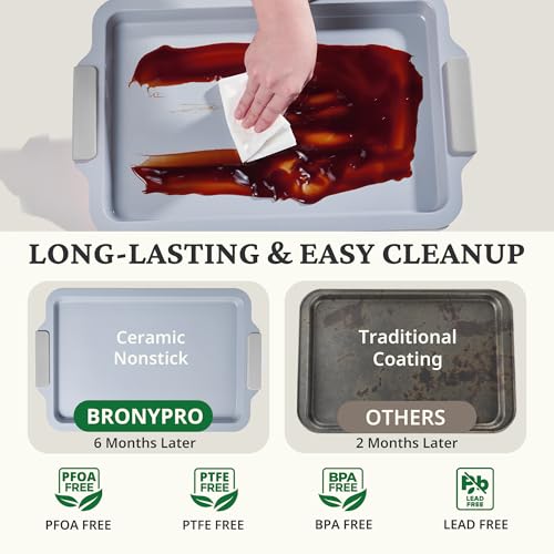 Non Stick Ceramic Baking Sheet Pan Set of 3 (3 Count)
