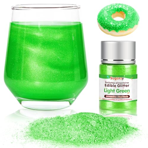 Edible Green Glitter for Drinks