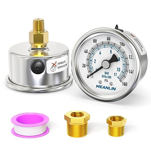0~160Psi Dry Pressure Gauge Stainless Steel 1