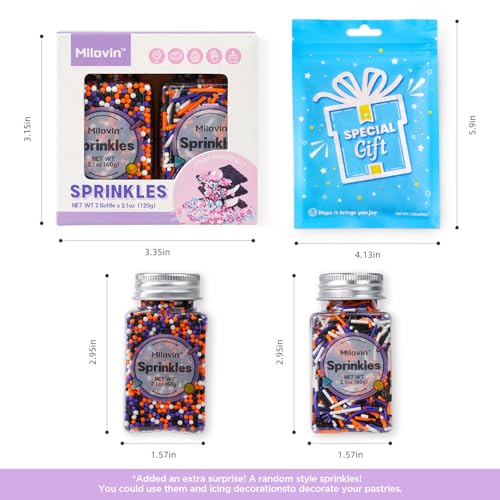 Edible Halloween Sprinkles for Cake Decorating (4.2 Ounce)