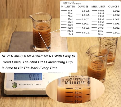 Ackers 3oz 90ml Glass Measuring Cup