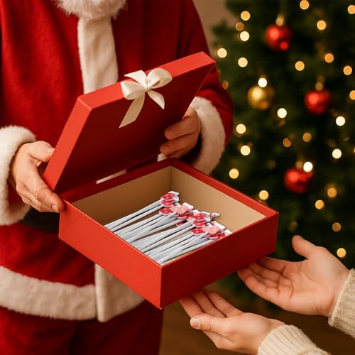 30 Pcs Christmas Drink Stirrers Christmas Socks Stir Sticks (30 Count)