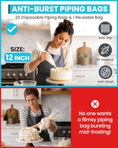74PCs Icing Piping Bags and Tips Set