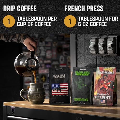Black Rifle Coffee Dark Roast Ground Coffee Freedom Fuel 12 oz (12 Ounce)