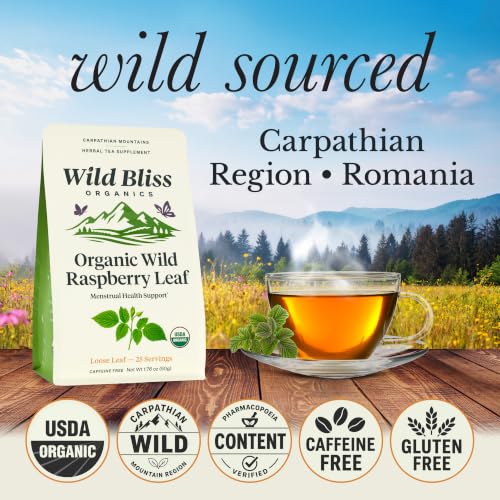 Organic Red Raspberry Leaf Tea for Pregnancy and Menstrual Support