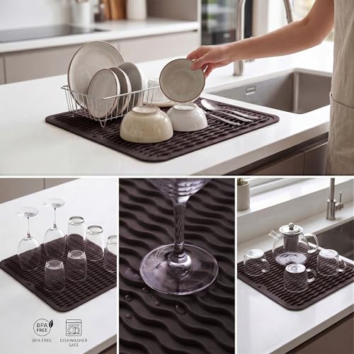 Silicone Dish Drying Mat for Multiple Usage