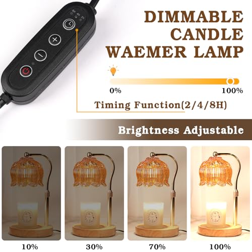 Flower Candle Warmer Lamp with Timer