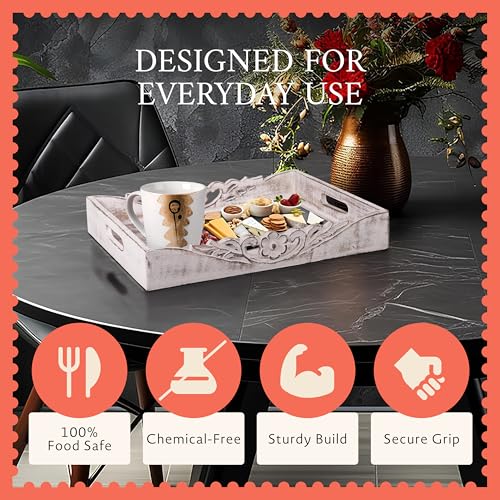 Orchid Mango Wood Serving Tray