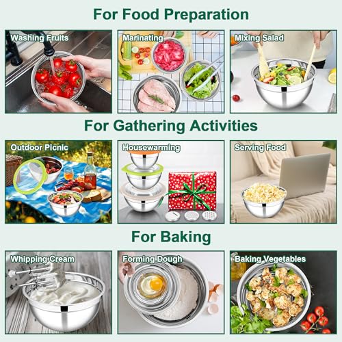 Mixing Bowls with Lids and Graters (3 Count)