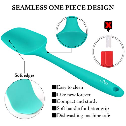 Heat Resistant 600℉ Food Grade Silicone Rubber Spatula Set for Baking (5 Count)