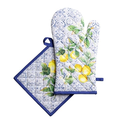 100% Cotton Oven Mitt & Pot Holder Set (2 Count)
