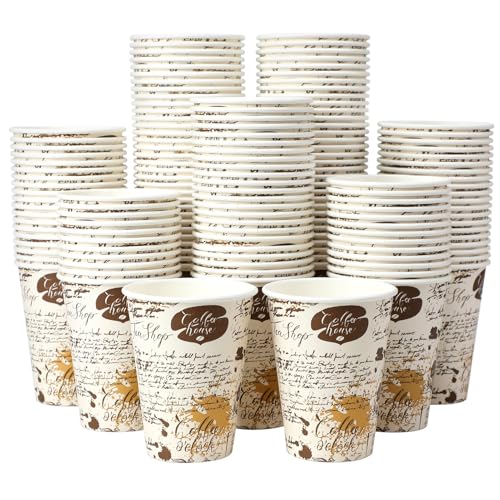 240 Pack 12 oz Disposable Paper Coffee Cups Retro Leak (240 Count)