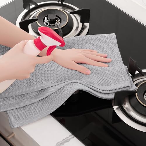 100% Cotton Oversized Waffle Weave Kitchen Towels 8 (8 Count)