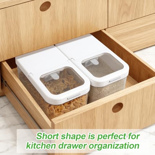 12 Lbs Rice Flour Sugar Storage Containers Dry Food Holder with Flip