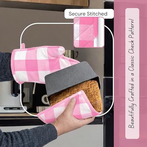 Buffalo Plaid Check Oven Mitts and Pot Holders Set of 4 (4 Count)