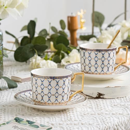 Bone China Tea Cup Sets (15 Count)