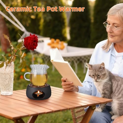 1 Set Ceramic Teapot Warmer Heating Base