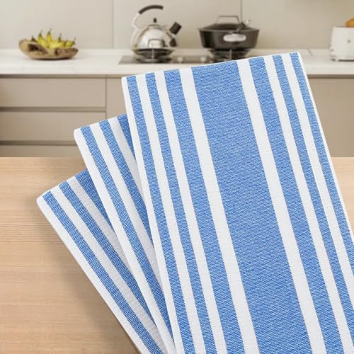 Premium Cotton Stripe Kitchen Towels 6 Pack (6 Count)