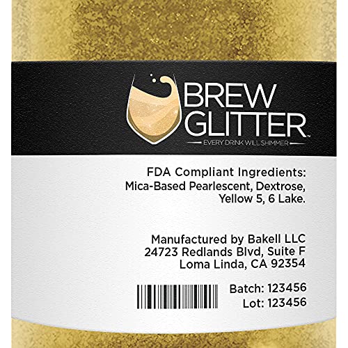 Yellow BREW GLITTER Edible Glitter For Drinks