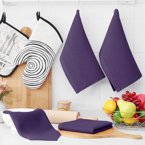100% Cotton Waffle Weave Kitchen Dish Cloths 8 (8 Count)