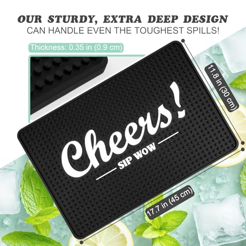 Cheers Bar Mat for Countertop 18in x 12in Large