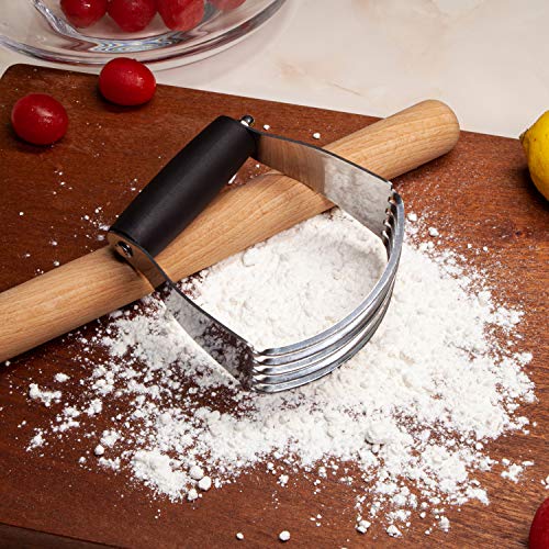 Stainless Steel Bench Scraper and Pastry Blender Cutter Set