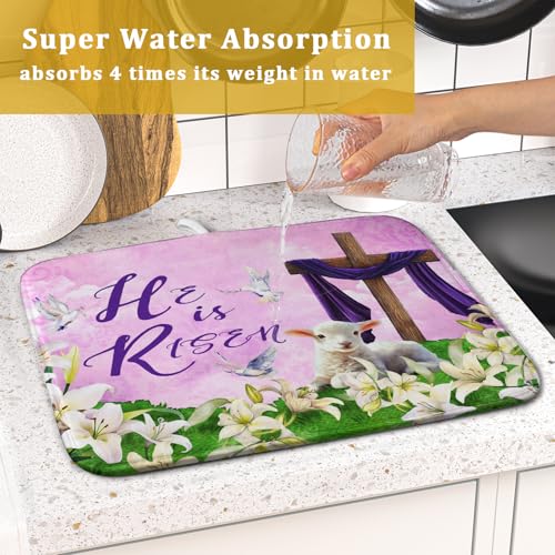 Easter Purple Dish Drying Mat
