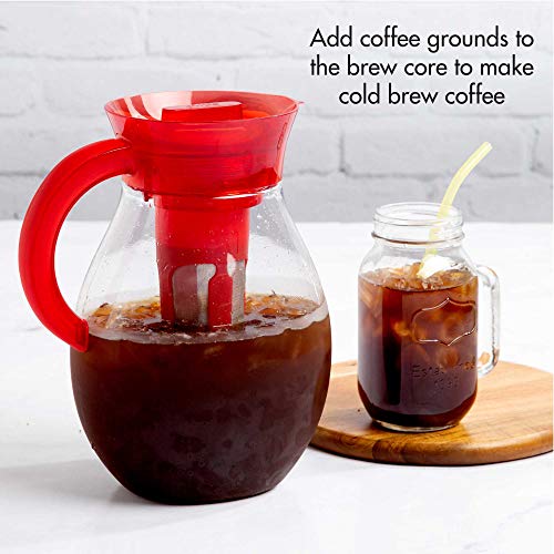 The Big Iced Tea Maker Tritan Plastic Infusion Beverage Pitcher with Leak Proof