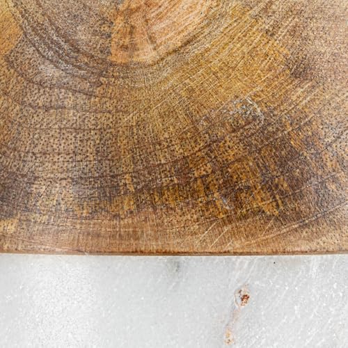Mango Wood and Marble Bottle Holder