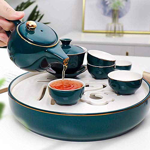 Tea Sets Tea Cup Teapot Set With Tray And Gift Box 11 Piece Porcelain Kung Fu Tea Set For 8 Persons Home And Gift Use For Household