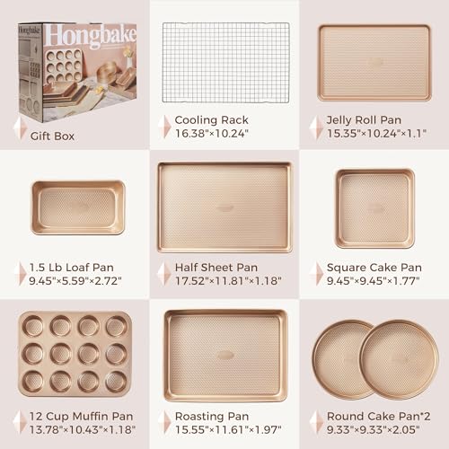 9 Piece Baking Pans Set Nonstick (9 Count)