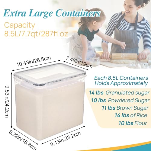 8.5L Extra Large Flour Sugar Storage Containers (2 Count)