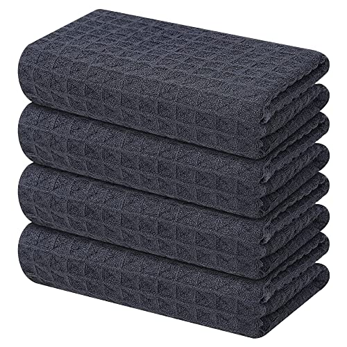Microfiber Waffle Weave Kitchen Towels (4 Count)