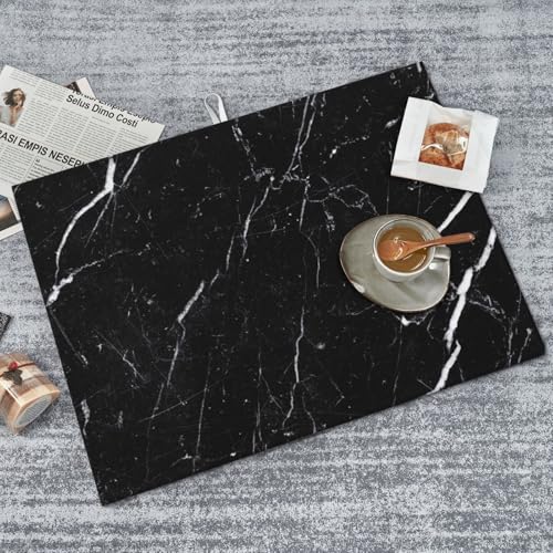 Black Marble Dish Drying Mat