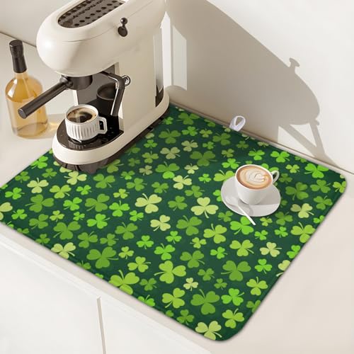 St. Patrick's Day Dish Drying Mat for Kitchen Counter